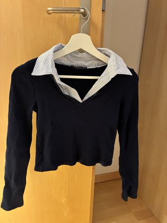 Stradivarius Oberteil mit Kragen, neuwertig, Grösse S