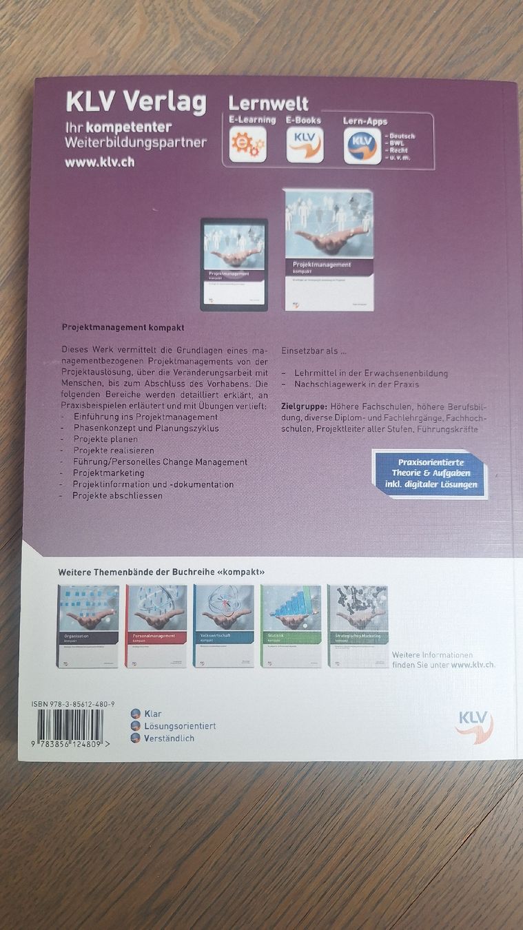 Libri: Projektmanagement kompakt - Peter von Gunten – Nuovo (secondo la descrizione) da Mühlethurnen venduto da Asdf2222 1