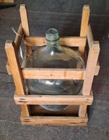 Mostflasche 25 Liter (Glasballon) in Holzgestell