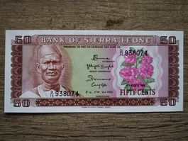 Sierra Leone 50 cents 1984 UNC