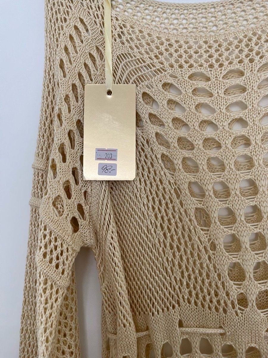 Vestiti: Strickkleid One Size, Farbe beige – Nuovo e nell'imballaggio originale da Triesen venduto da dardaleni 3