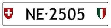 Insegne: Plaque auto NE 2505 – Nuovo (secondo la descrizione) da Boudevilliers venduto da ENCHERES-PLAQUES-NE