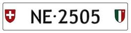 Plaque auto NE 2505