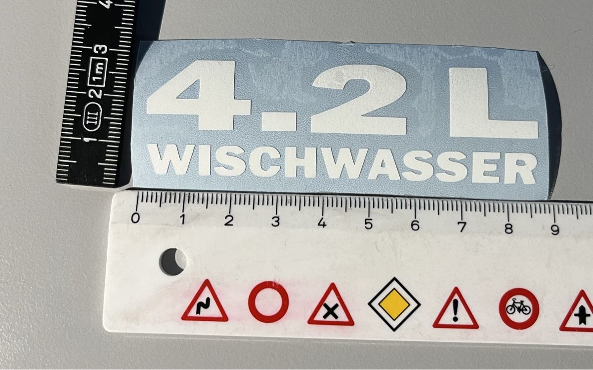 Sticker: Tuning Aufkleber - 4.2L Wischwasser – Nuovo (secondo la descrizione) da Burgdorf venduto da Caradhras