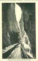 Pfäfers, Bad Pfäfers, Ende der Taminaschlucht