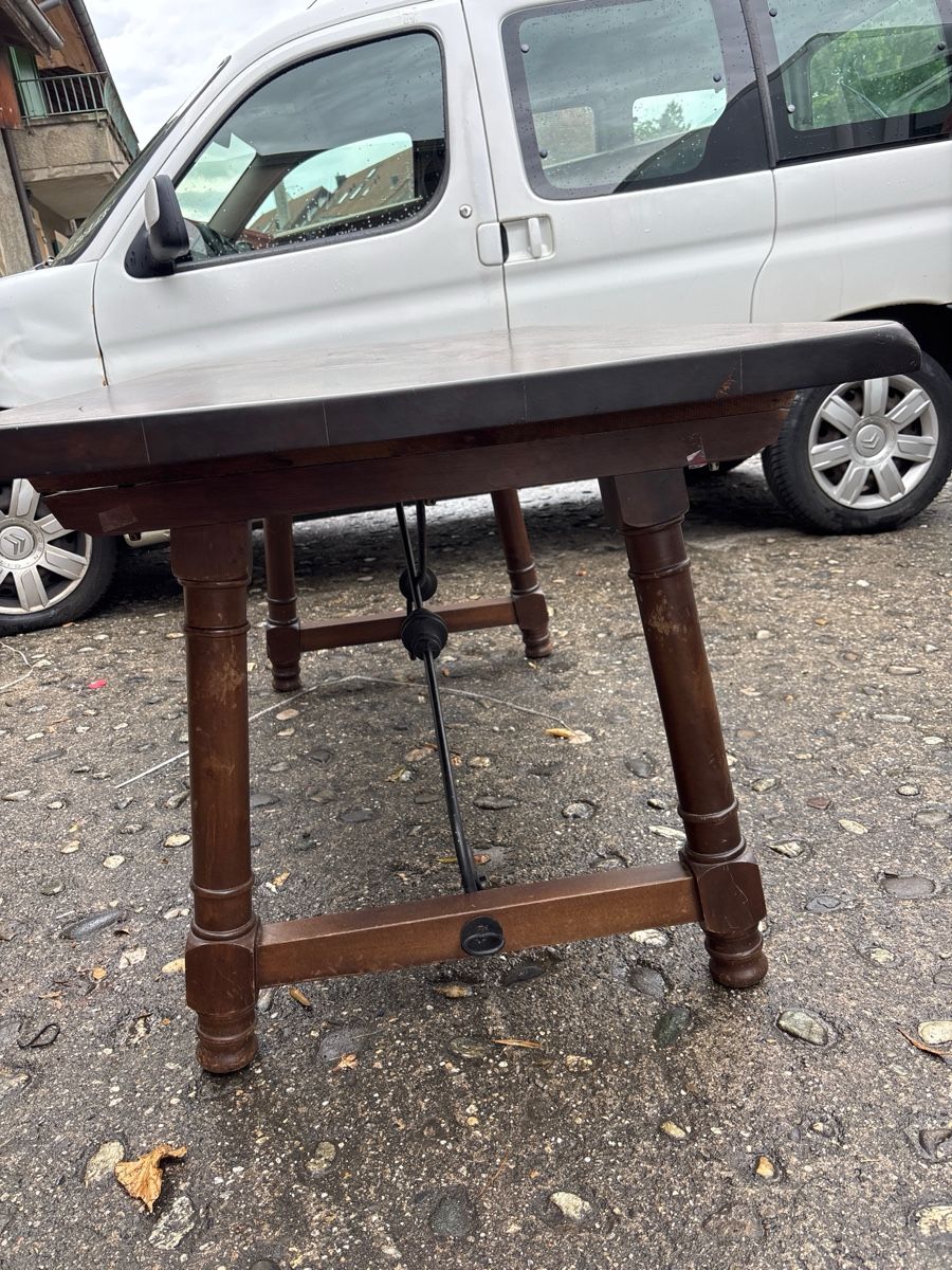 Tischset: Ensemble table rustique bois massif & fer forgé + 4 chaises  – Gebraucht aus Cugy VD von sim_y9yv 6