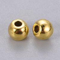 10 Metallperlen 5mm vergoldet