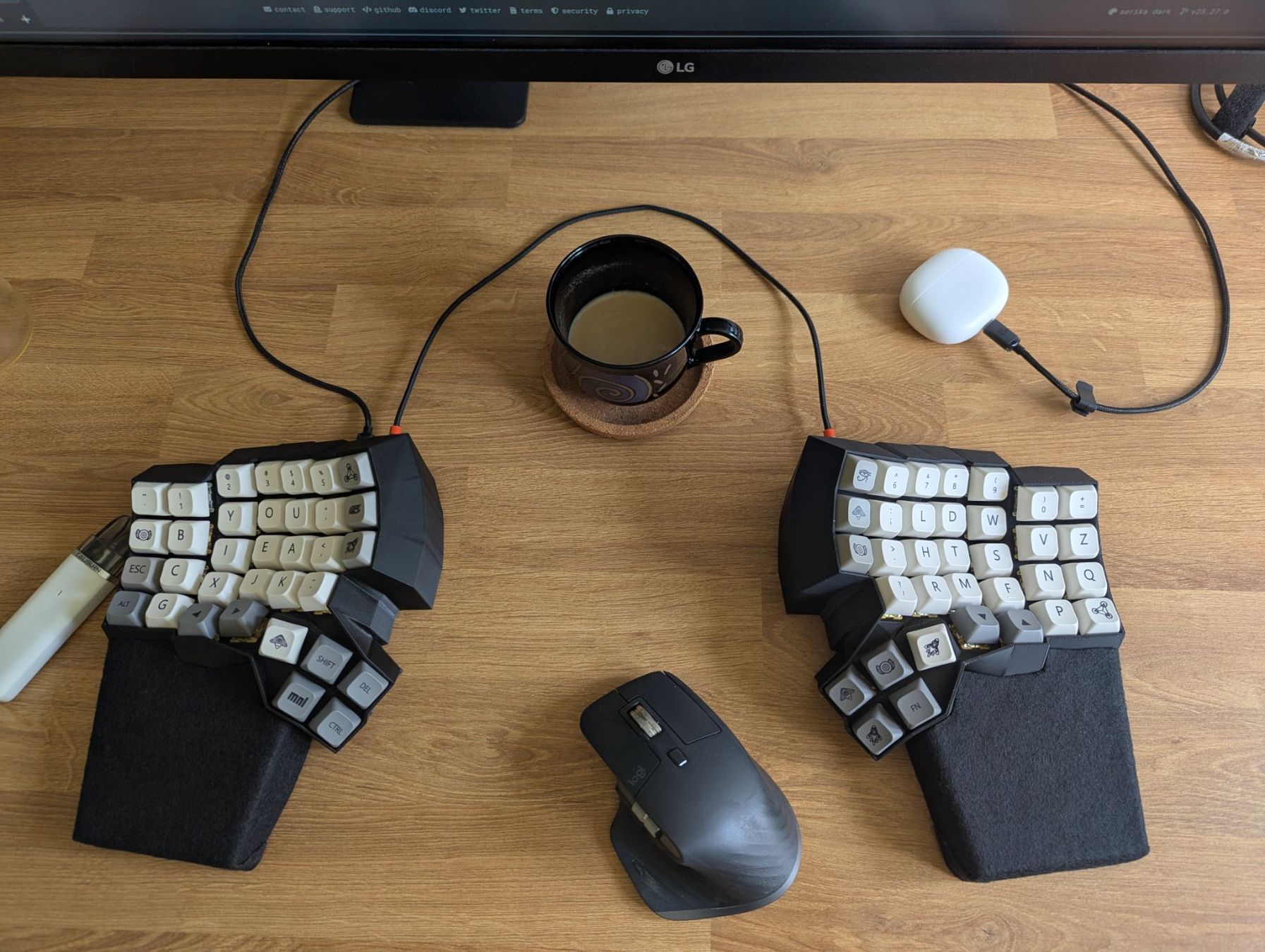 Tastiere: Dactyl Manuform Shield 68 mit Wrist Rest – Nuovo (secondo la descrizione) da Olten venduto da Aramkeebs 2