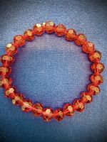 Rotes Kristall-Armband, elastisch, wie neu!