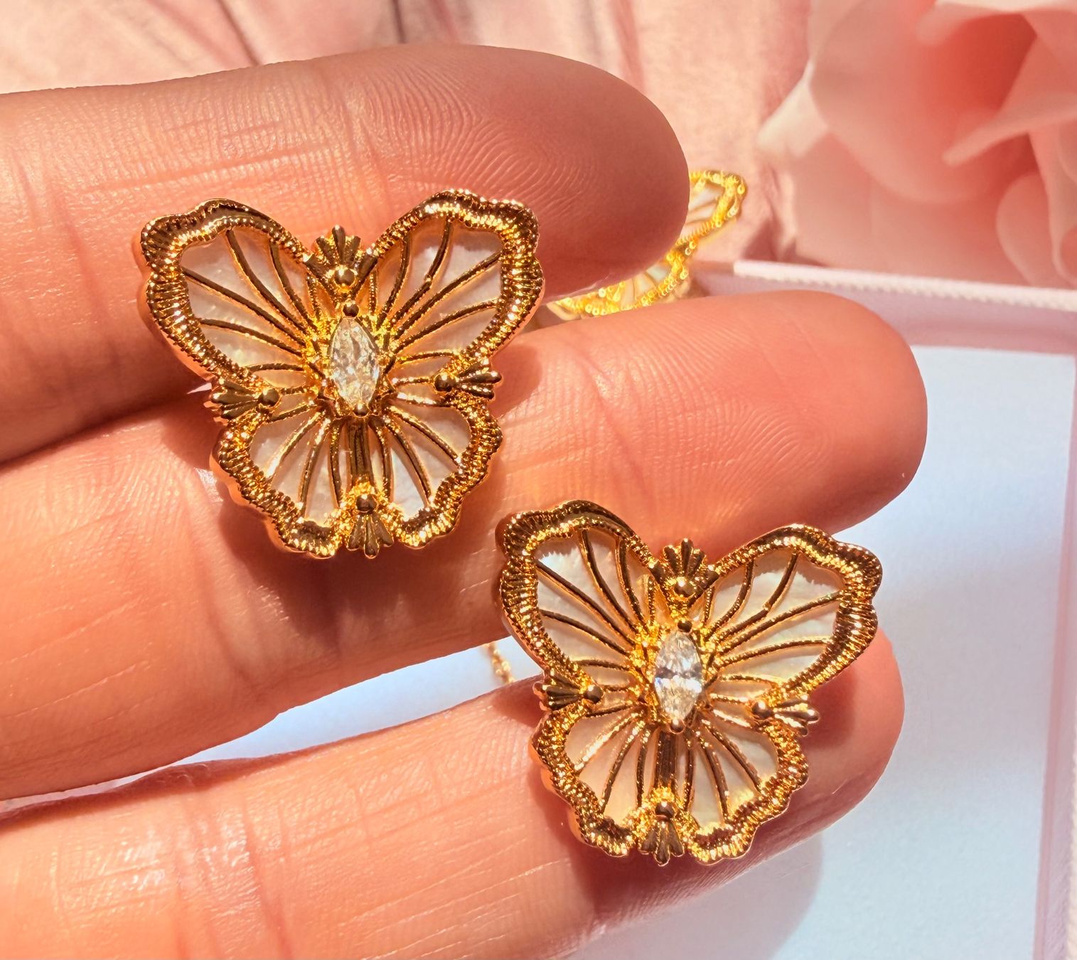 Sonstiger Schmuck: Parure Papillon Nacré – Neu und originalverpackt aus St-Maurice von Sandrinette123 5