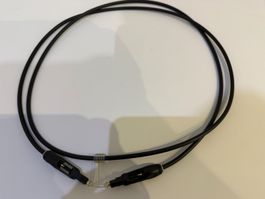 Toslink T-T Jack-Jack optisches Kabel, 1.6 m, Schwarz, NEU