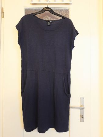 Leichtes Sommerkleid mit elastischem Bund maribeblau Gr. S