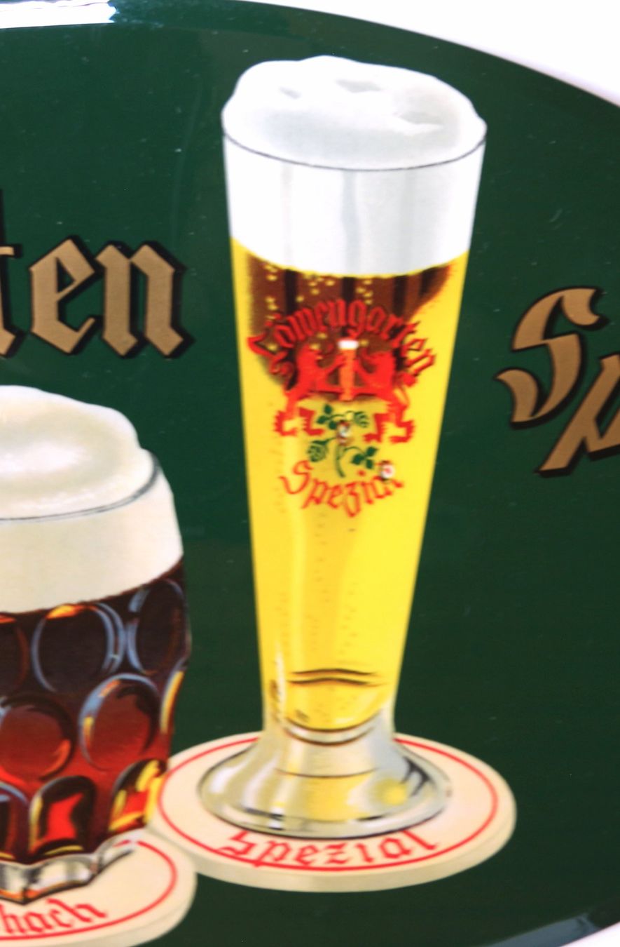 Schilder: Brauerei Löwengarten Rorschach ovales Buffetschild – Gebraucht aus Schmitten FR von Rimonimus 2