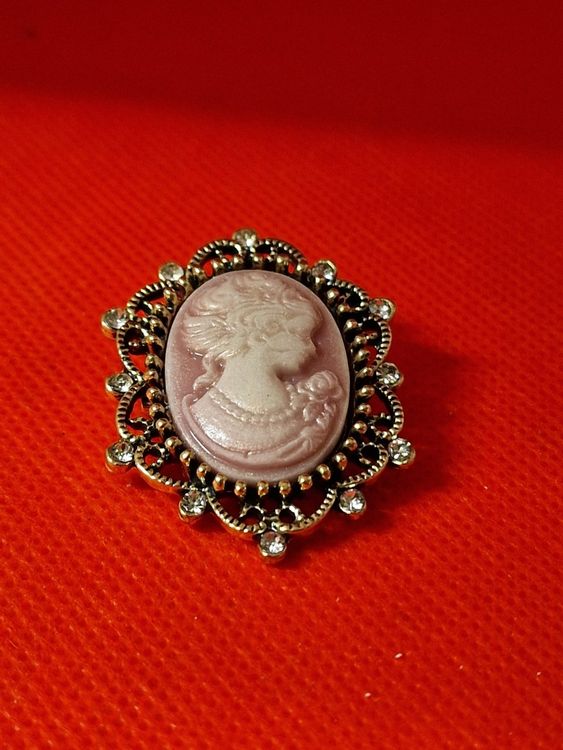 Broche Ancienne (Brosche) En Quartz - Couleur Dorée, Antique, Occasion
