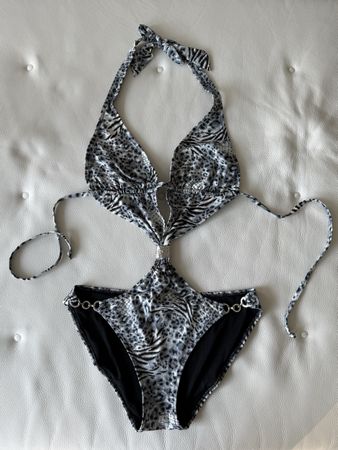 Maillot de bain bleu léopard taille L neuf! 