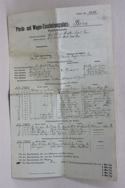 Documenti: Pferde und Wagen Einschatzungsplatz 1914 – Usato da Thun venduto da Amye