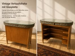 Vintage 50er-Jahre Nierentisch/ Frisiertisch & Spiegelplatte