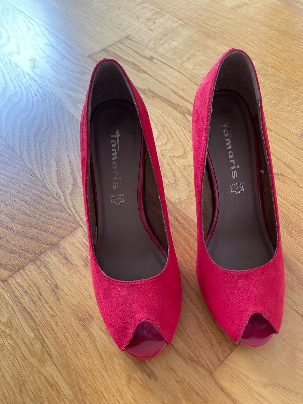 Tamaris Scarpe da donna: Tamaris Peeptoes, rot, Grösse 40 – Nuovo (secondo la descrizione) da Kreuzlingen venduto da shopaholicatheart_4 2