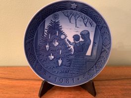 1981: Weihnachtsteller Royal Copenhagen, Dänemärk, original