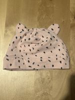 Bonnet bébé rose à pois avec oreilles - nouveau né