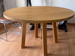 Biomassivholz Buche geölt  Esstisch rund 130 cm