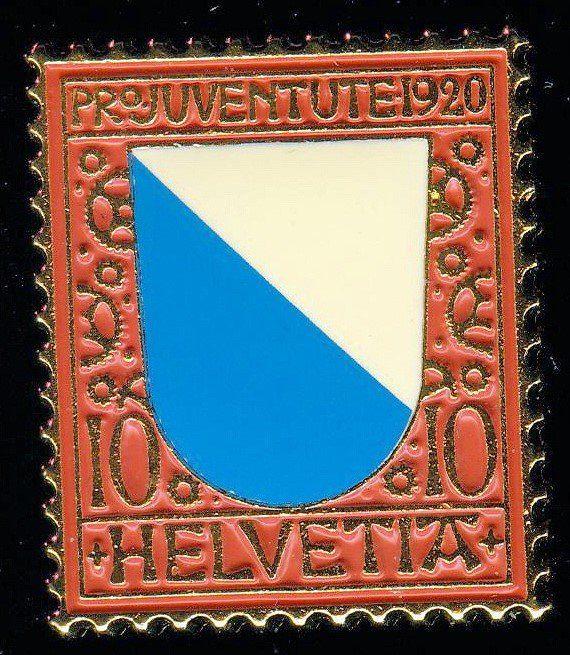 Placchette & Badge: PTT  Pro Juventute 1920  ZÜRICH – Usato da Winterthur venduto da Sammleroase