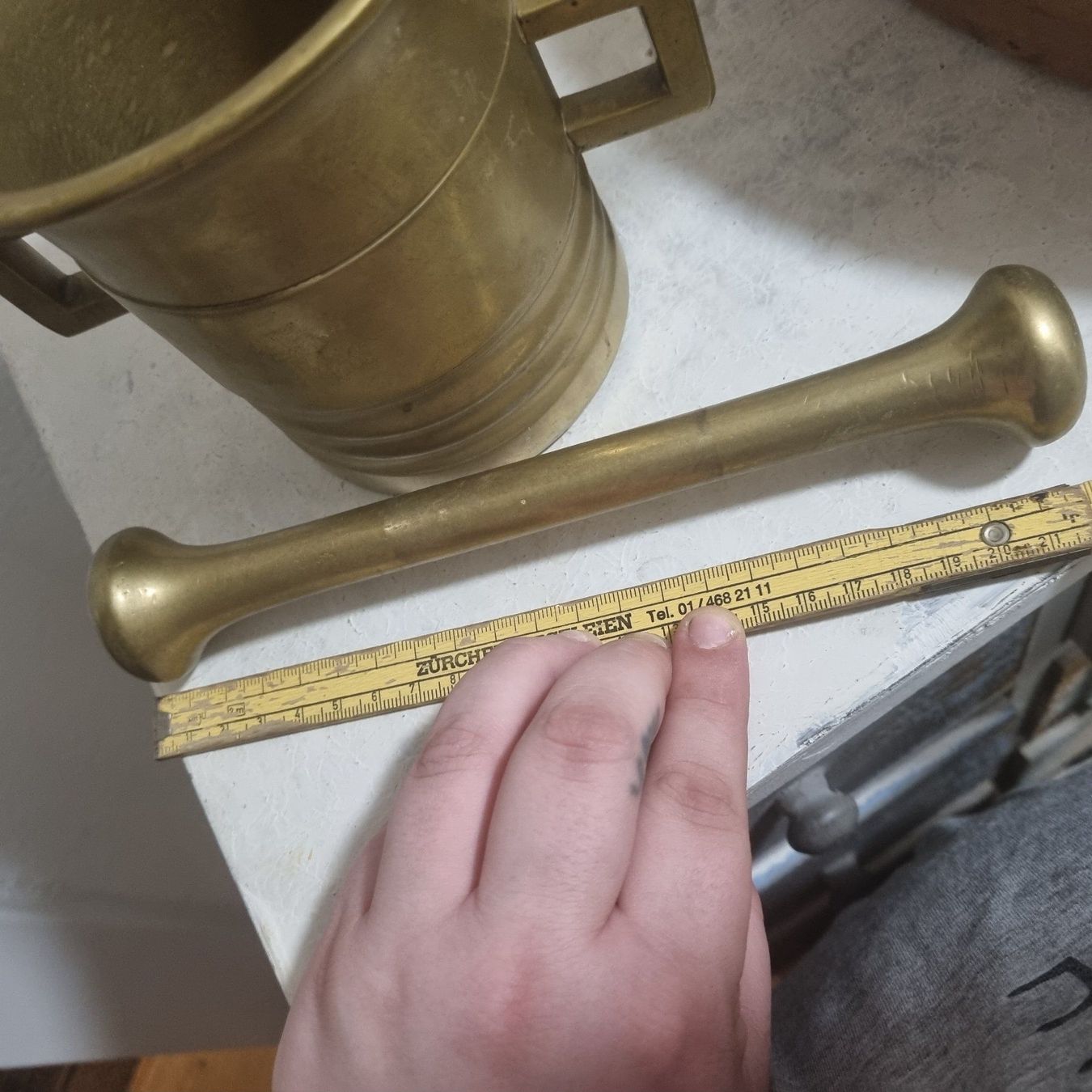Sonstiges für das Kochen & Backen: Antiker Messing Mörser ≈4kg – Gebraucht aus Zürich von Melossoap 1