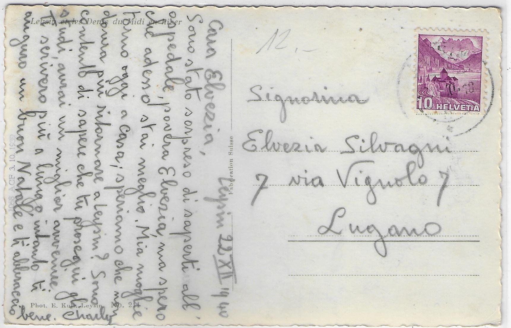 Cartoline postali: Leysin en hiver im Winter – Usato da Ettingen venduto da Kartenplanet 1