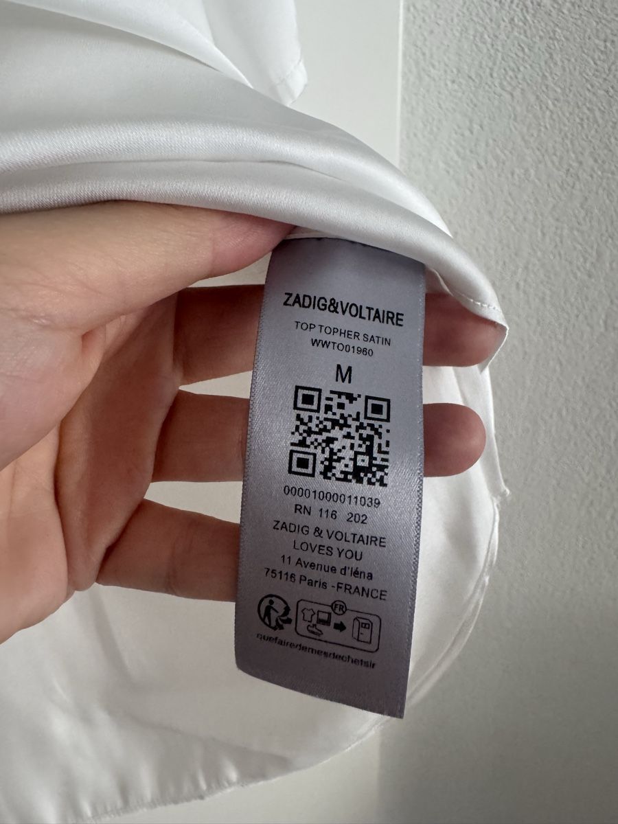 Zadig & Voltaire Camicette: Zadig & Voltaire Topher Blouse white M – Usato da Zürich venduto da Linen218 5