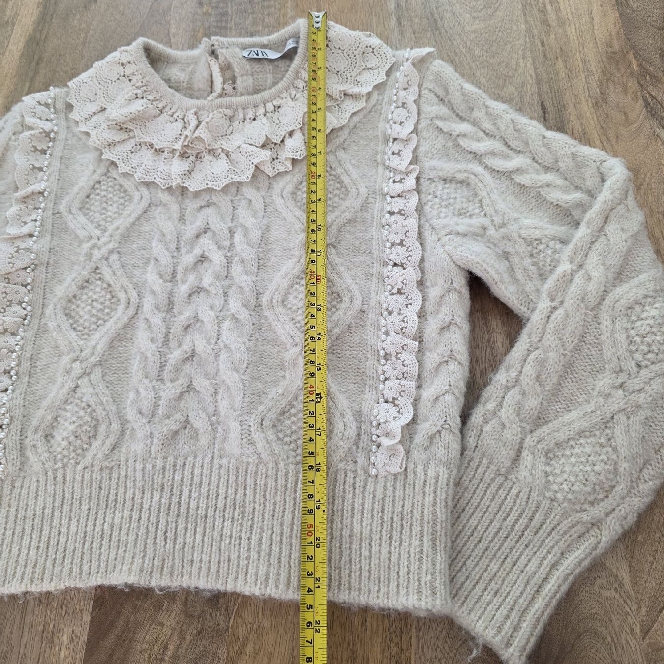 Zara Maglioni & Felpe: Zara Pullover Strick mit Spitze Perlen beige Grösse S – Nuovo (secondo la descrizione) da Rheinsulz venduto da Gilea 8