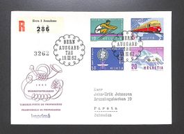 1962 FDC Werbe- und Gedenkmarken illustriert Einschreiben