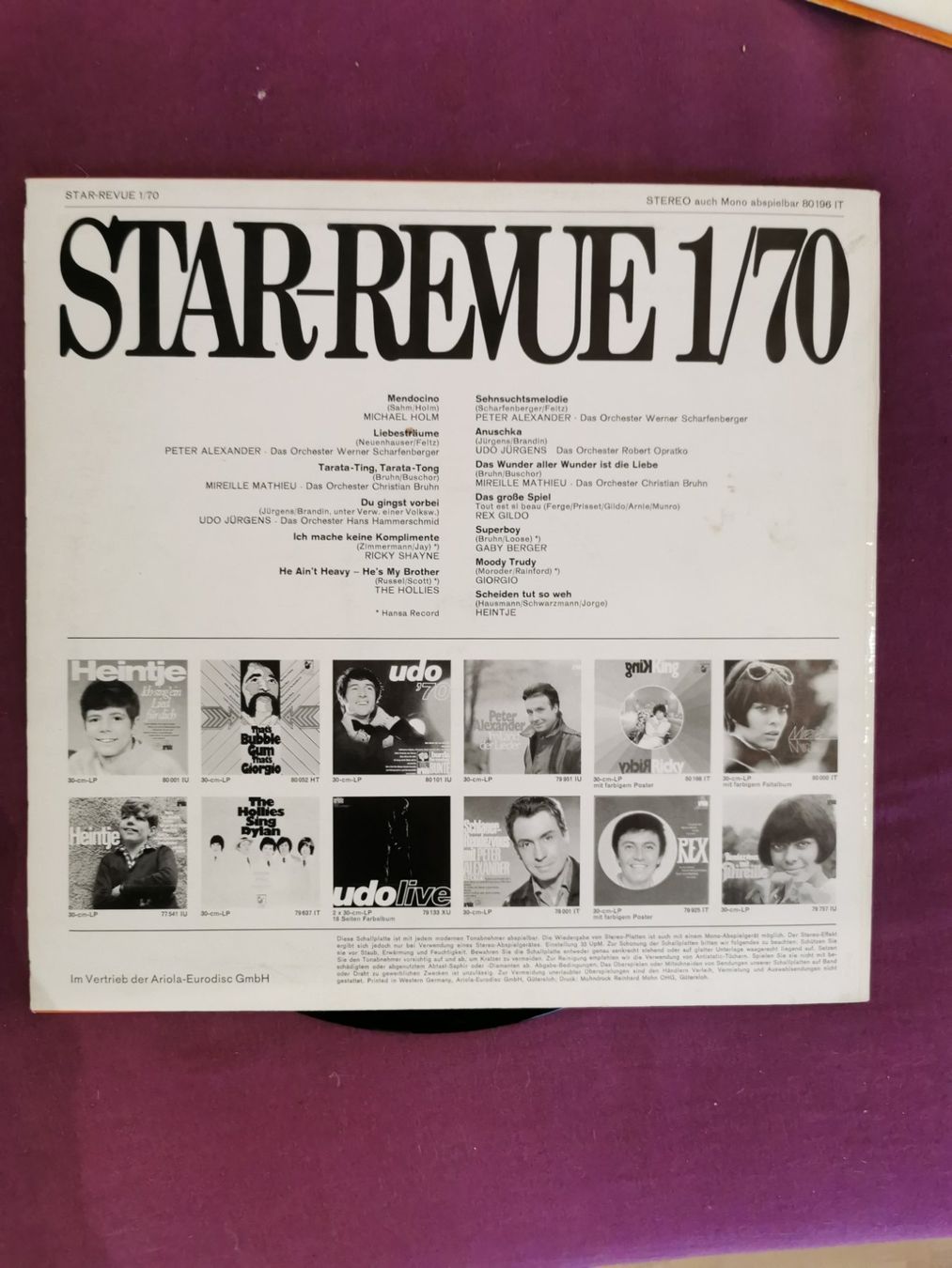 Schallplatten: Star-Revue 1/70 LP – Gebraucht aus Gockhausen von Porcini56 1