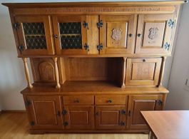 Unikat-Buffet-Schrank, massiv Holz, Baujahr 1963, Unikat