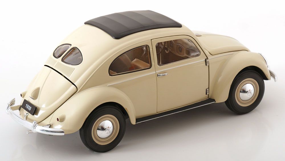Volkswagen Modellini d'auto: VW BRETZEL KÄFER 1950 BEIGE 1:18 WELLY – Nuovo e nell'imballaggio originale da Suhr venduto da Moebelsiralfred 1
