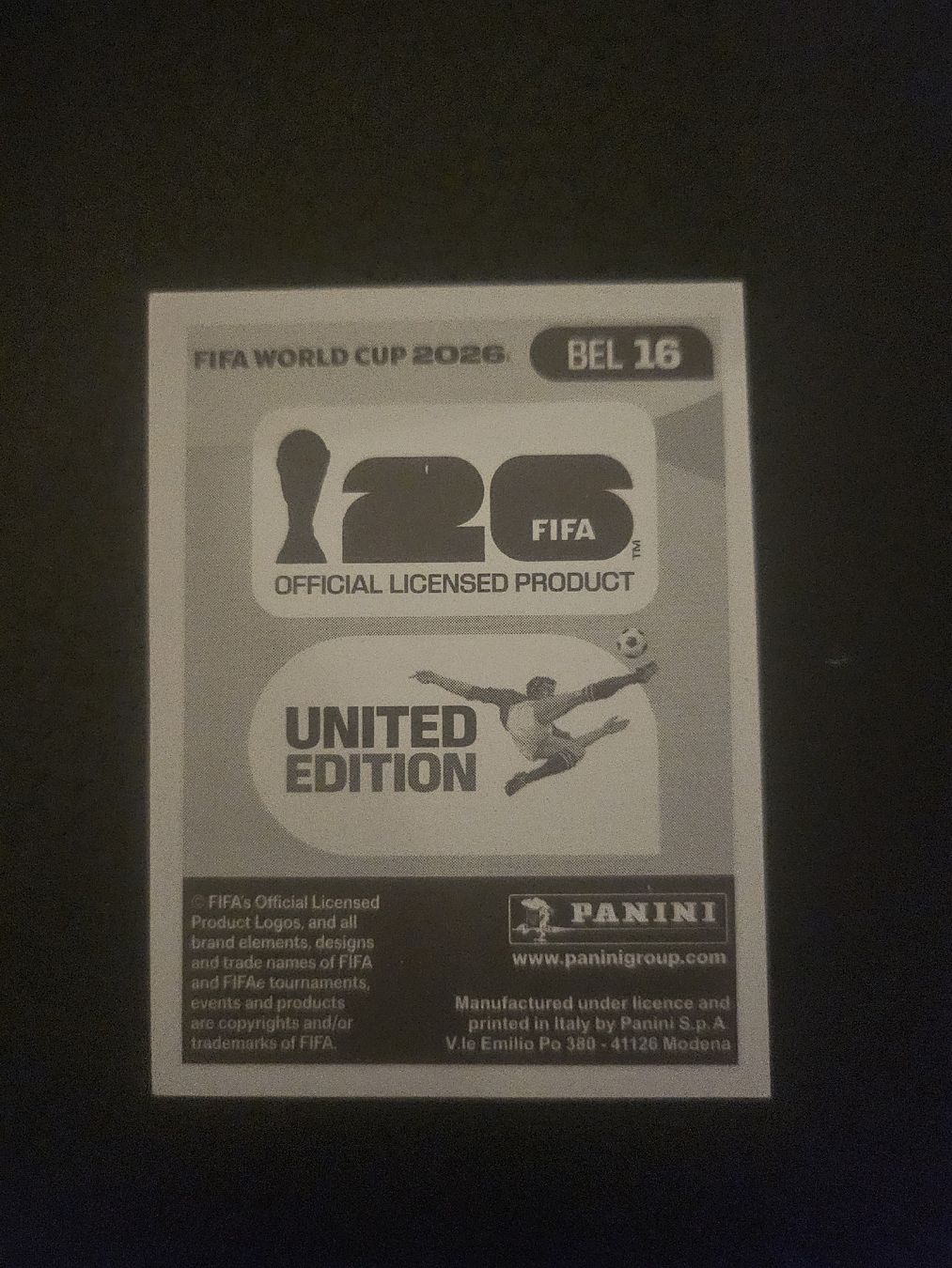 Panini Sammelbilder & Trading cards: panini BEL 16 – Neu (gemäss Beschreibung) aus Croy von sylvie1350 1