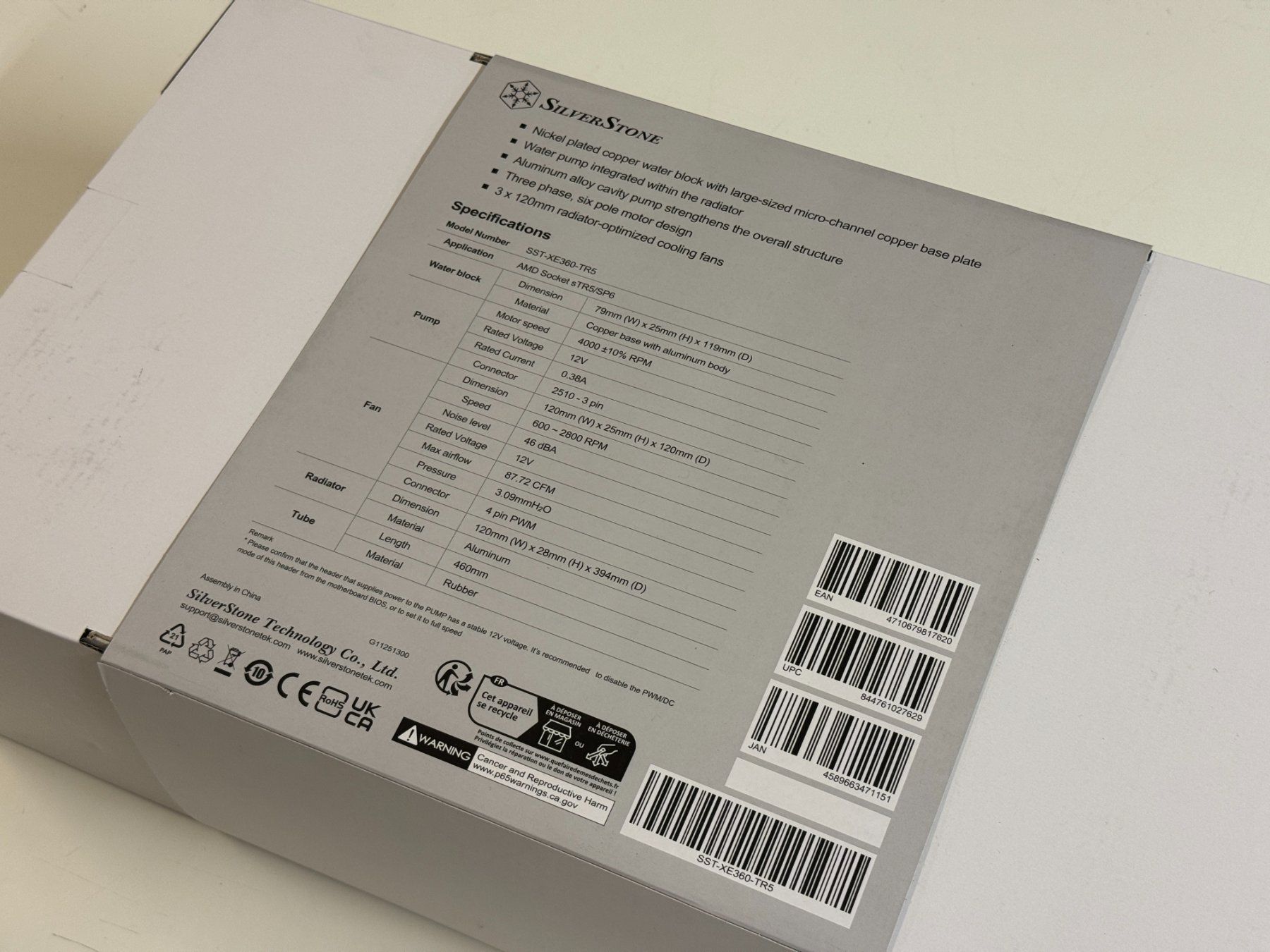 Componenti elettronici: SILVERSTONE SST-XE360-TR5 Wasserkühlung – Nuovo e nell'imballaggio originale da Basel venduto da Archi40 3