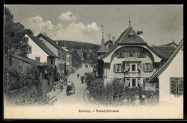 AK Aarburg, Häuserpartie an der Bahnhofstrasse