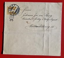 GANZSACHE STREIFBAND JUSTIZ UND POLIZEI BERN KRAMGASSE 1915