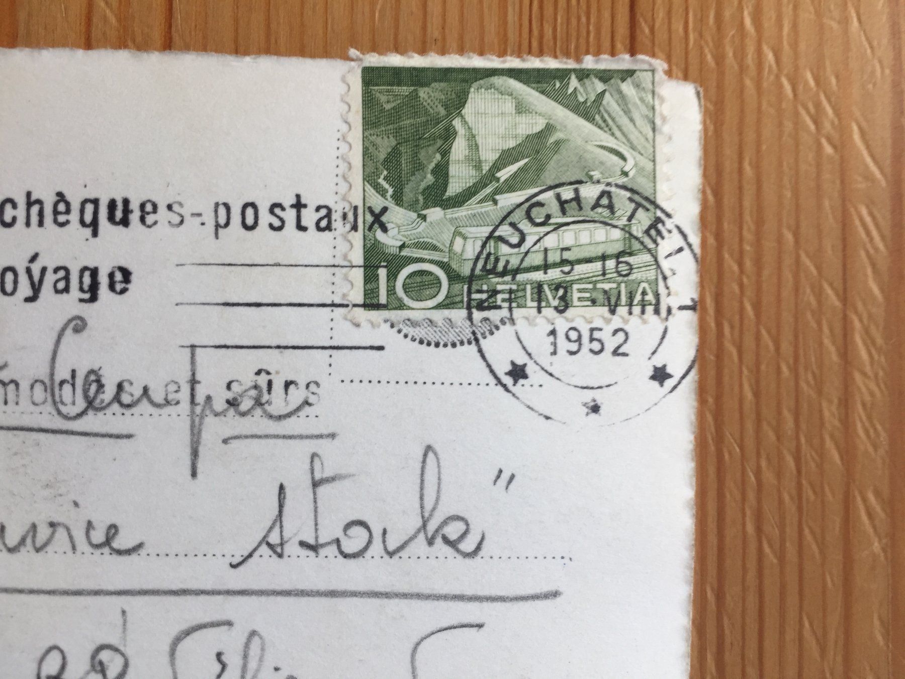Cartes postales: Neuchâtel et les Alpes - AK 1952 – D'occasion à Oberuzwil par Henri09 1