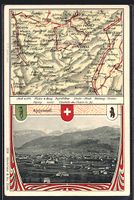 Appenzell, Ortspanorama, Stadtwappen, La