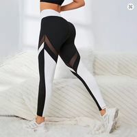Sportleggings hoher Taille in Weiß und Schwarz - S M L XL