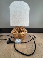 Tischlampe mit Schnurdekor Stoffschirm guter Zustand