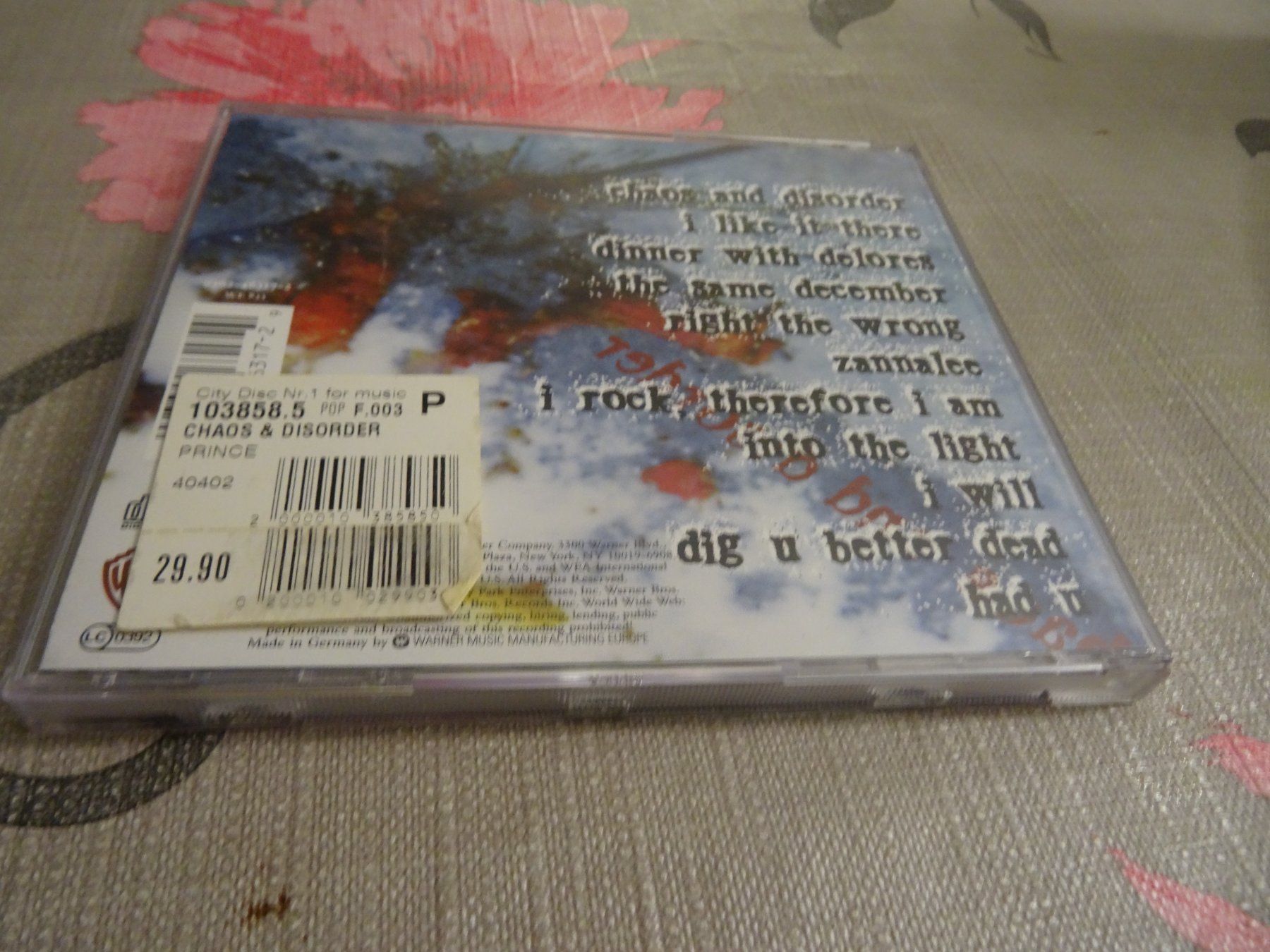 CD: Prince - Chaos and Disorder - CD – Usato da Olten venduto da Disc-Ausverkauf 1
