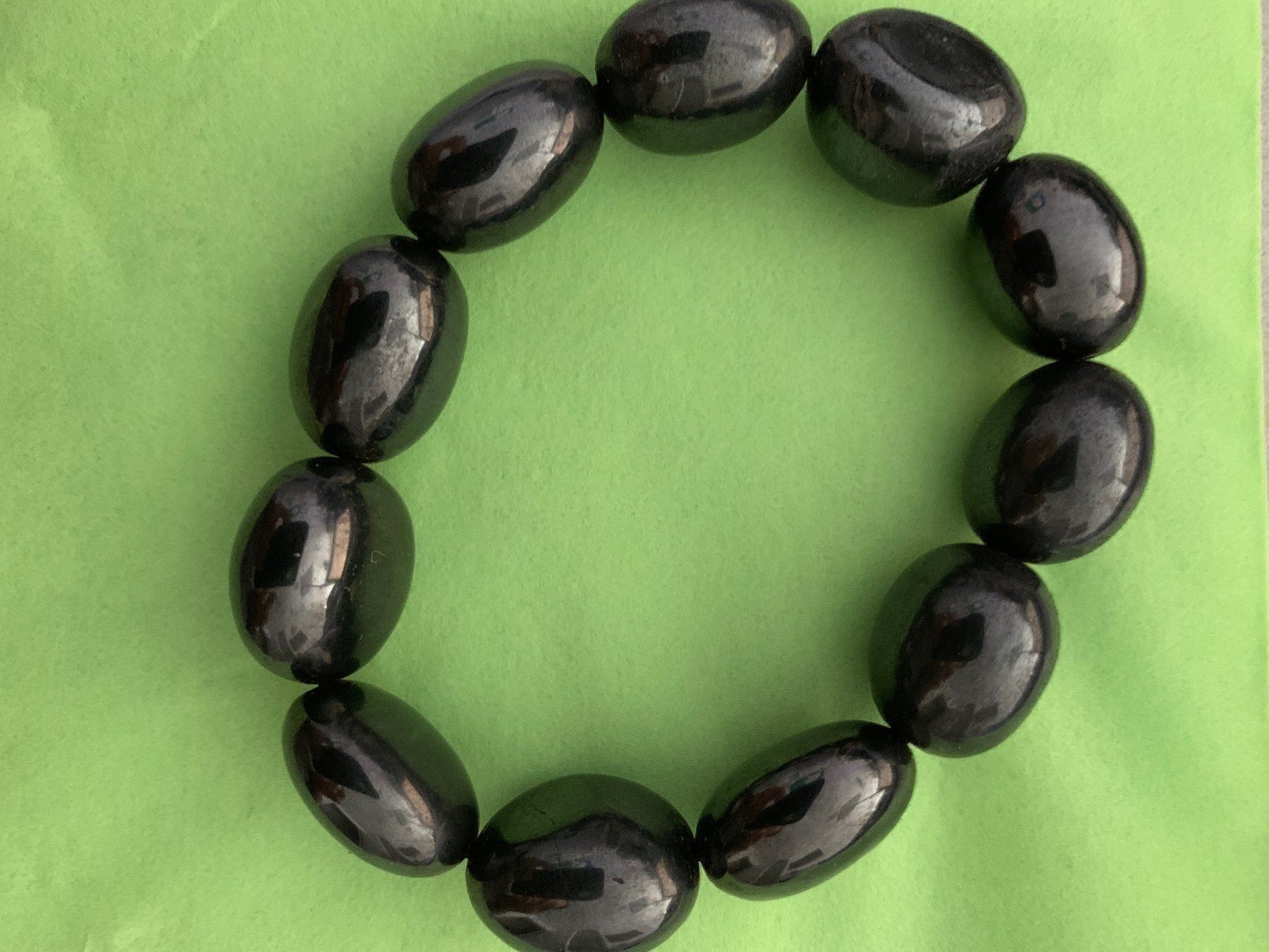 Bracciali & Braccialetti: Armband Hämatit Edelstein schwarz – Nuovo (secondo la descrizione) da Uznach venduto da acs22