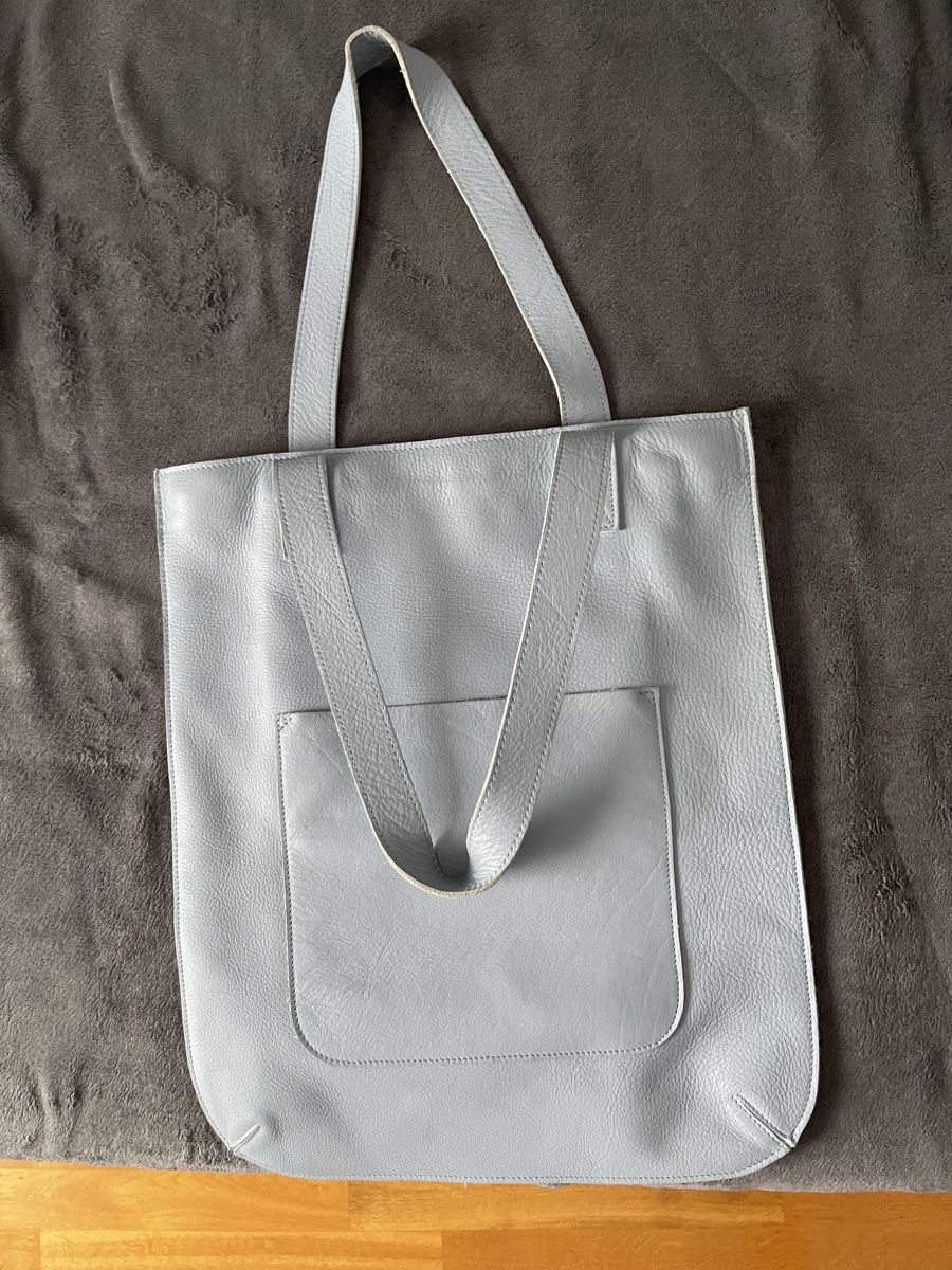 Borse da donna: Weiche Ledertasche | Shoppingbag | hellblau – Nuovo (secondo la descrizione) da Malters venduto da h.v.79