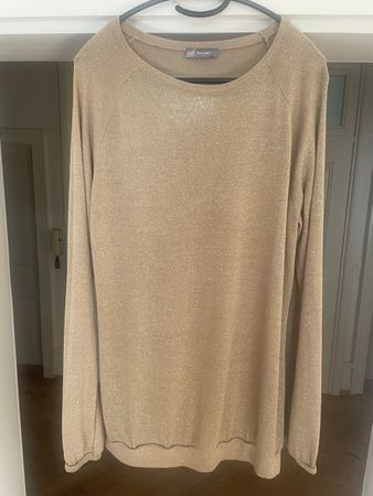 Goldfarbener Lurex Pullover