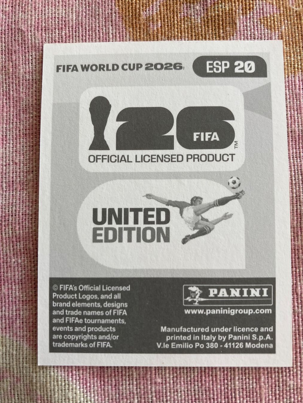 Panini Sammelbilder & Trading cards: WM Sticker ESP 20 – Neu (gemäss Beschreibung) aus Winterthur von Whitefish 1