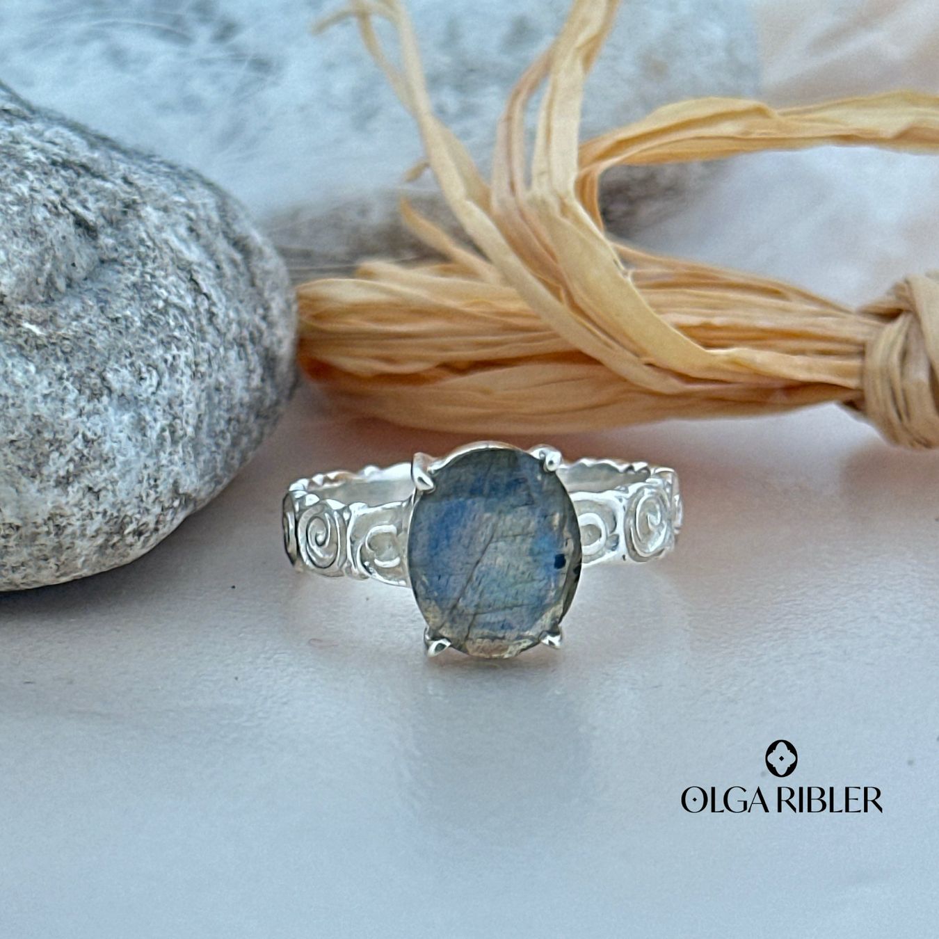 Olga Ribler Ringe: Labradorite Ring Sterling Silber Grösse 60 – Neu (gemäss Beschreibung) aus Luzern von Schmuckoutlet 4