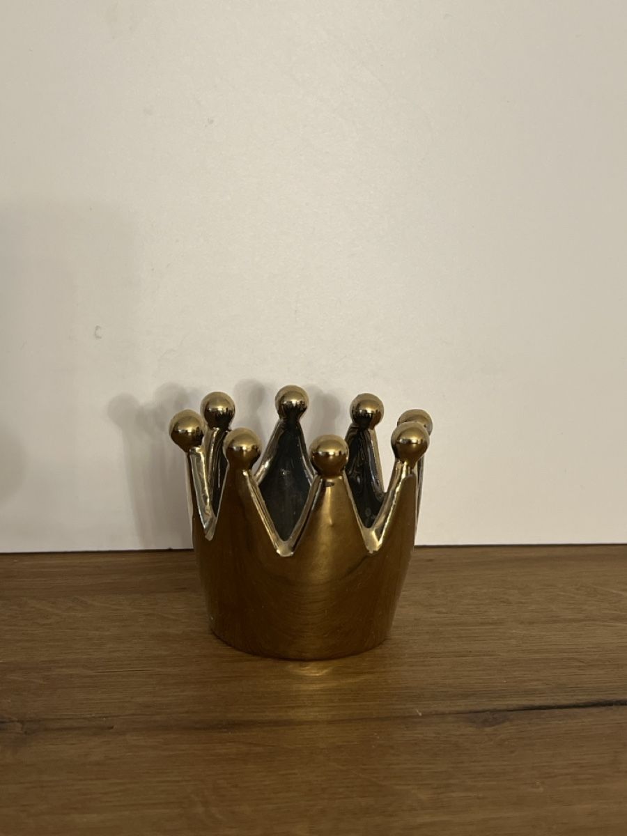 Tutte le decorazioni: Deko Krone Kerzenhalter goldfarben,  – Usato da Altdorf UR venduto da JanAil