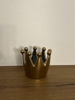 Deko Krone Kerzenhalter goldfarben, 
